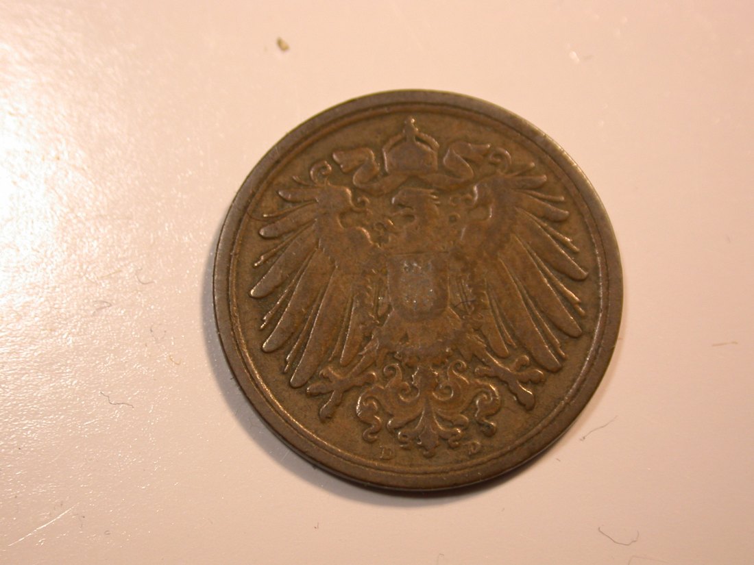  F12 KR  1Pfennig 1898 D in ss, Kratzer  Originalbilder   