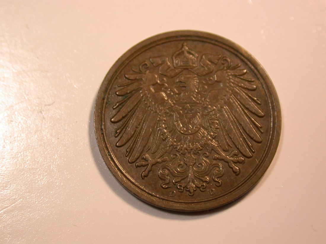  F12 KR  1 Pfennig 1902 D in ss+  Originalbilder   