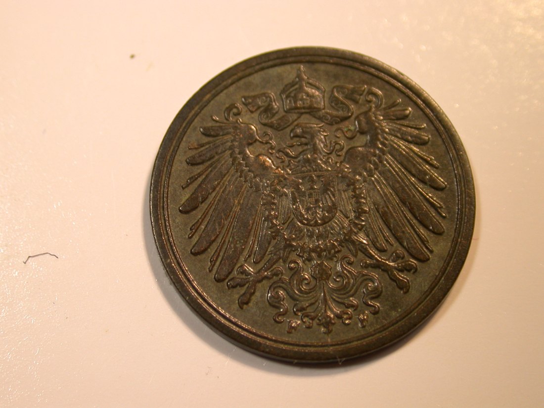  F12 KR  1 Pfennig  1892 F in ss+   Originalbilder   