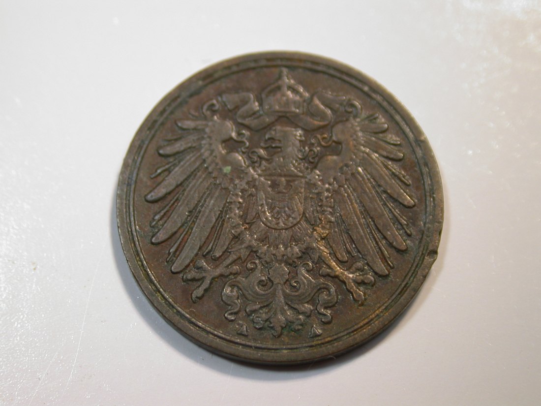  F12 KR  1 Pfennig  1910 A in ss  Originalbilder   