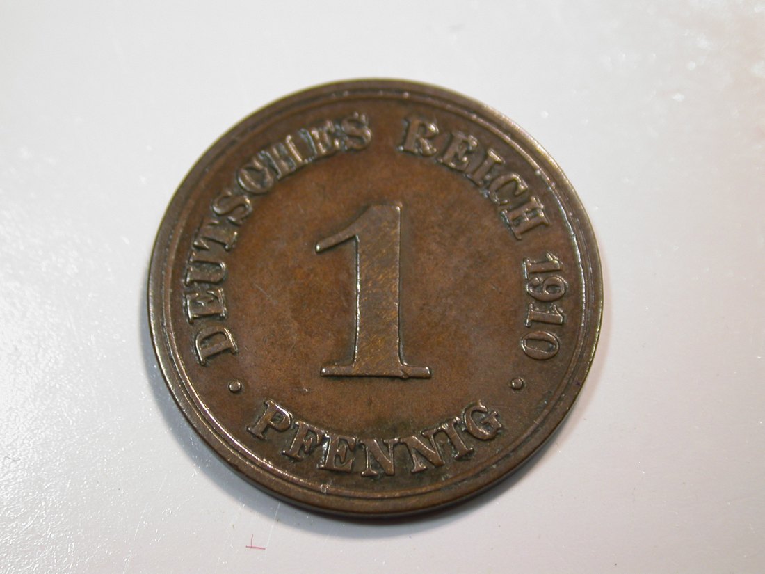  F12 KR  1 Pfennig  1910 D in ss  Originalbilder   