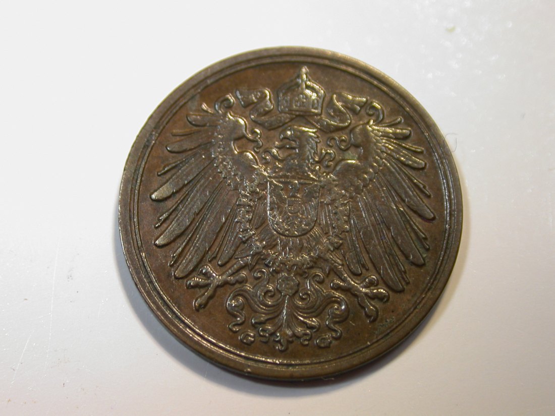  F12 KR  1 Pfennig  1910 G in ss/ss+  Originalbilder   