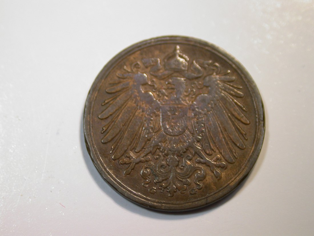  F12 KR  1 Pfennig   1911 G in f.ss   Originalbilder   