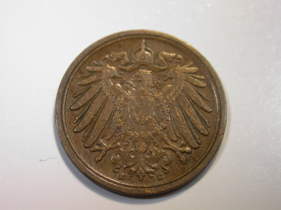  F12 KR  1 Pfennig   1916 E in ss/ss+ Originalbilder   
