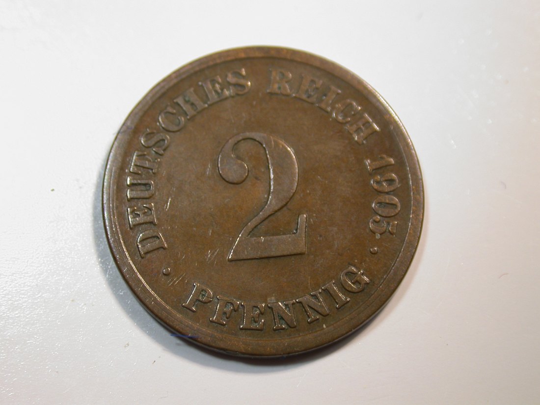 F12 KR 2 Pfennig 1904 A in ss Originalbilder
