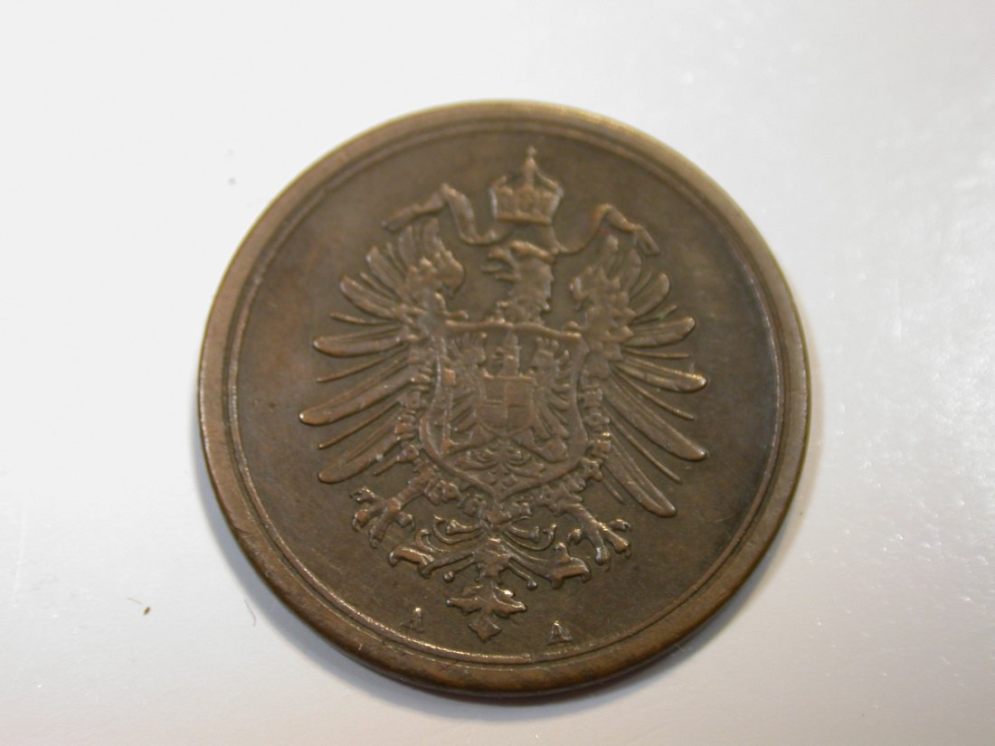  F12 KR  1 Pfennig 1874 A in ss/ss+ Originalbilder   