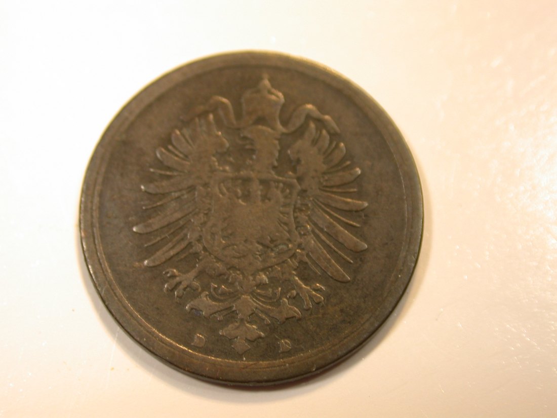  F12 KR  1 Pfennig 1874 D in s-ss  Originalbilder   
