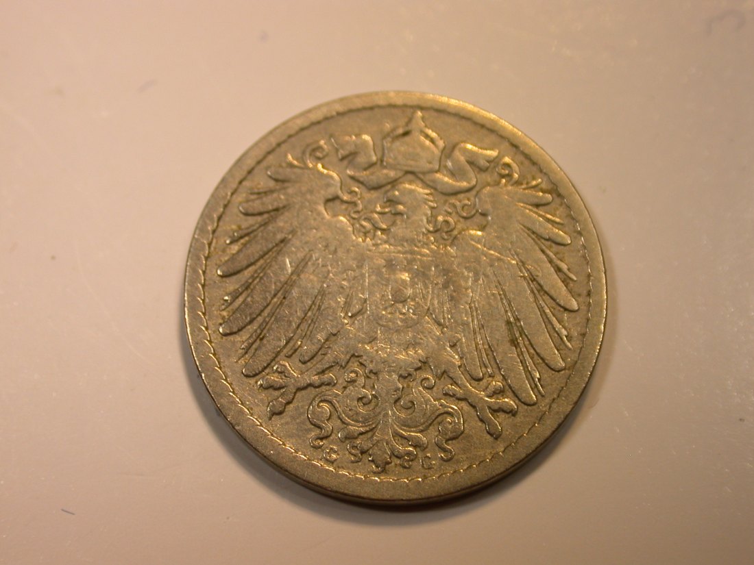  F12 KR  5 Pfennig  1892 G in s-ss geputzt Originalbilder   