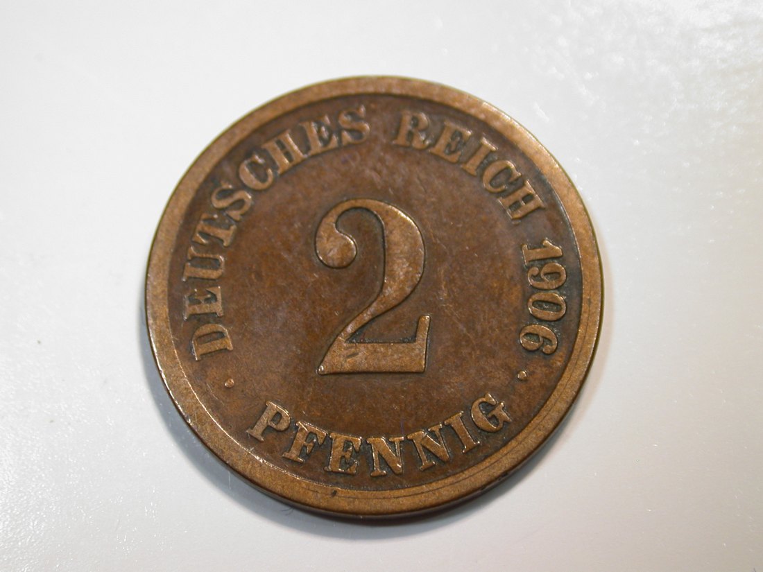  F12 KR  2 Pfennig  1906 F in f.ss   Originalbilder   