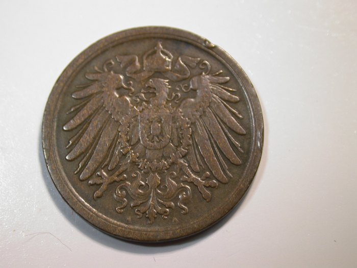  F12 KR  2 Pfennig  1907 A in f.ss   Originalbilder   