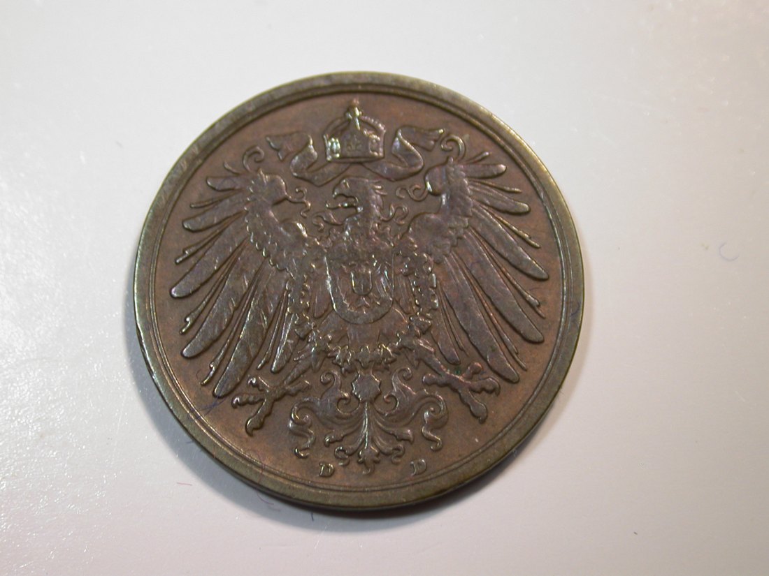  F12 KR  2 Pfennig  1907 D in ss  Originalbilder   