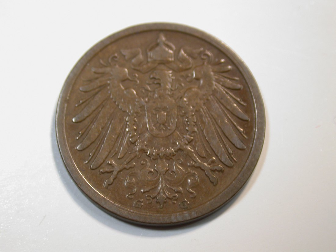  F12 KR  2 Pfennig  1907 g in f.ss   Originalbilder   