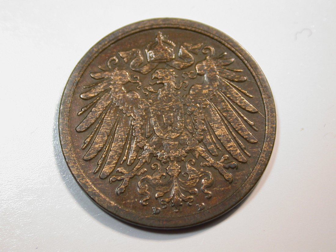  F12 KR  2 Pfennig  1910 D in ss   Originalbilder   