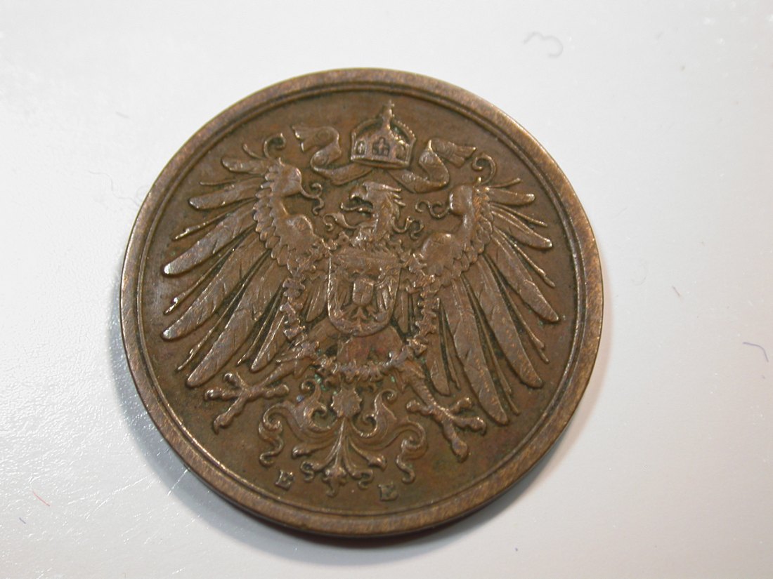  F12 KR  2 Pfennig  1910 E in ss/ss+   Originalbilder   