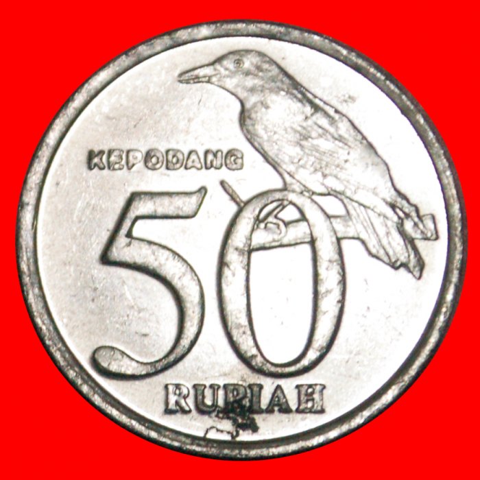  • BIRD (1999-2003): INDONESIA ★ 50 RUPIAH 2002 MINT LUSTER! LOW START ★ NO RESERVE!   
