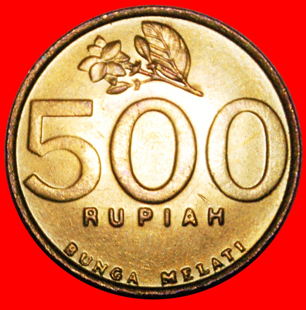  • JASMINE FLOWER: INDONESIA ★ 500 RUPIAH 2000 UNC! MINT LUSTRE! LOW START ★ NO RESERVE!   