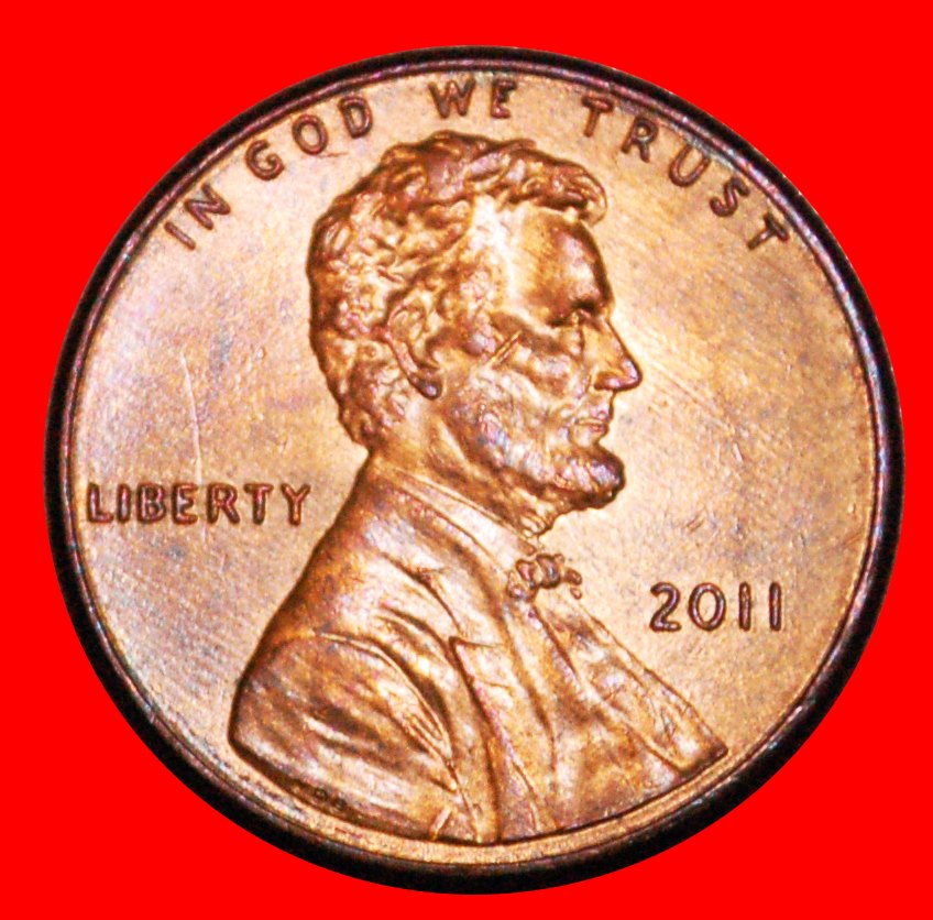  • SCHILD (2010-2021): USA ★ 1 CENT 2011 STG STEMPELGLANZ! LINCOLN (1809-1865)! OHNE VORBEHALT!   