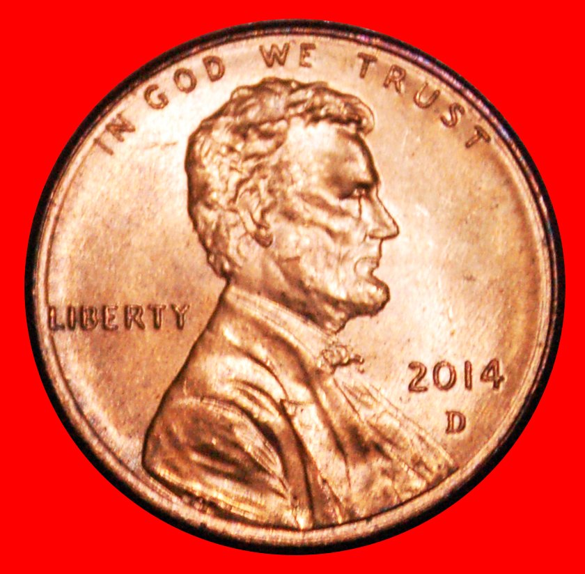  • SCHILD (2010-2021): USA ★ 1 CENT 2014D STG STEMPELGLANZ! LINCOLN (1809-1865)! OHNE VORBEHALT!   