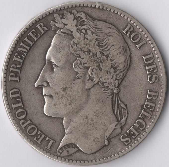  Belgien 5 Francs 1848 (S) Leopold I. (1831-1865) ROI DES BELGES   