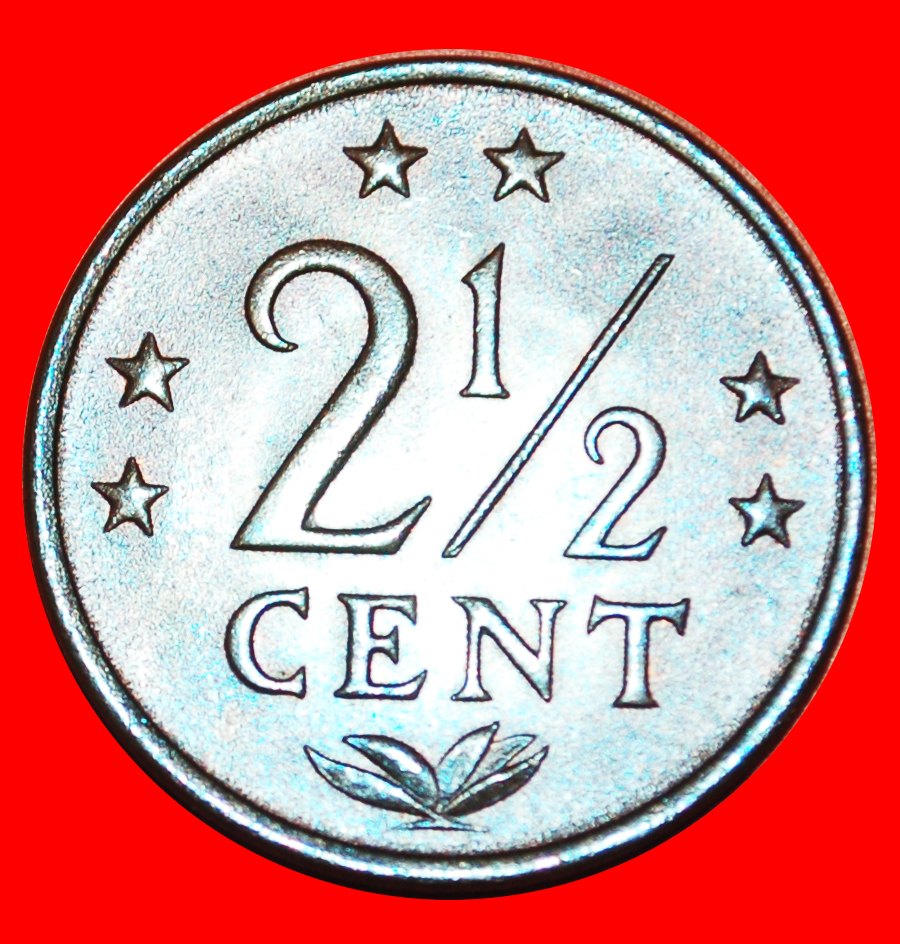 • JULIANA (1948-1980): NIEDERLÄNDISCH ANTILLEN ★ 2 1/2 CENTS 1973! OHNE VORBEHALT!