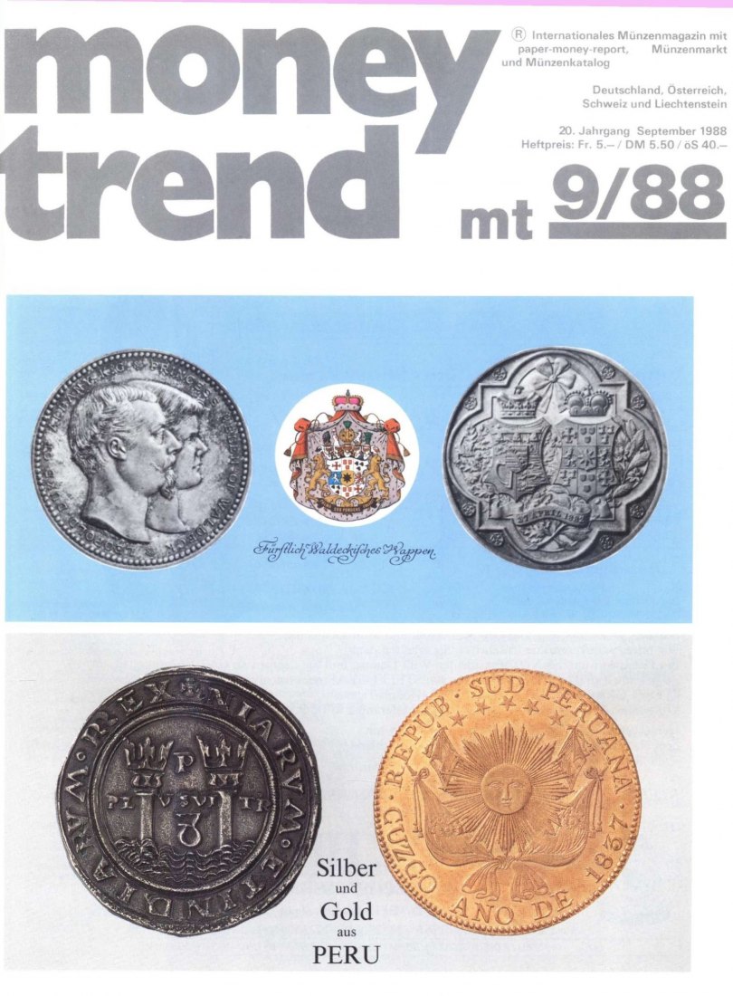  Money Trend 9/1988 - ua. Die Münzen von Waldeck   