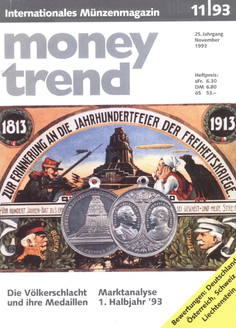  Money Trend 11/1993 - ua. Die Völkerschlacht [bei Leipzig] und ihre Medaillen   