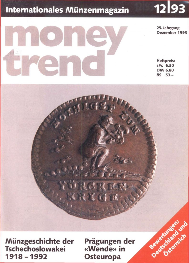  Money Trend 12/1993 - ua. Münzgeschichte der Tschechoslowakei   