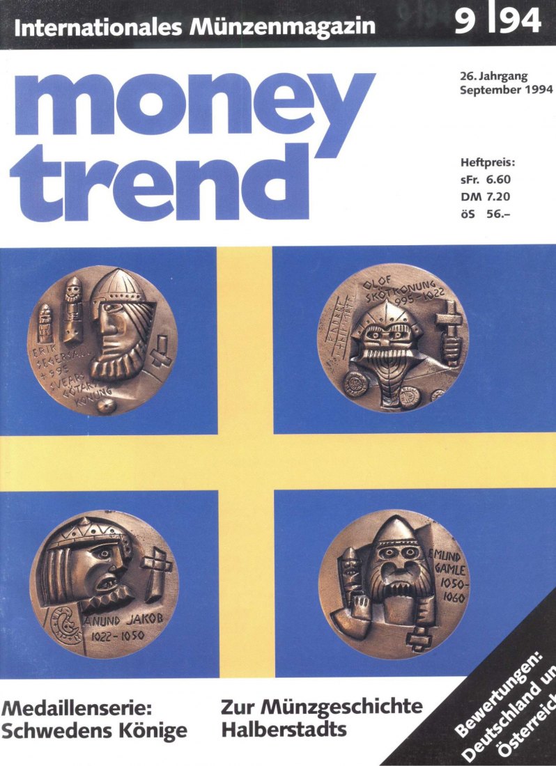  Money Trend 9/1994 - ua. Zur Münzgeschichte Halberstadts   