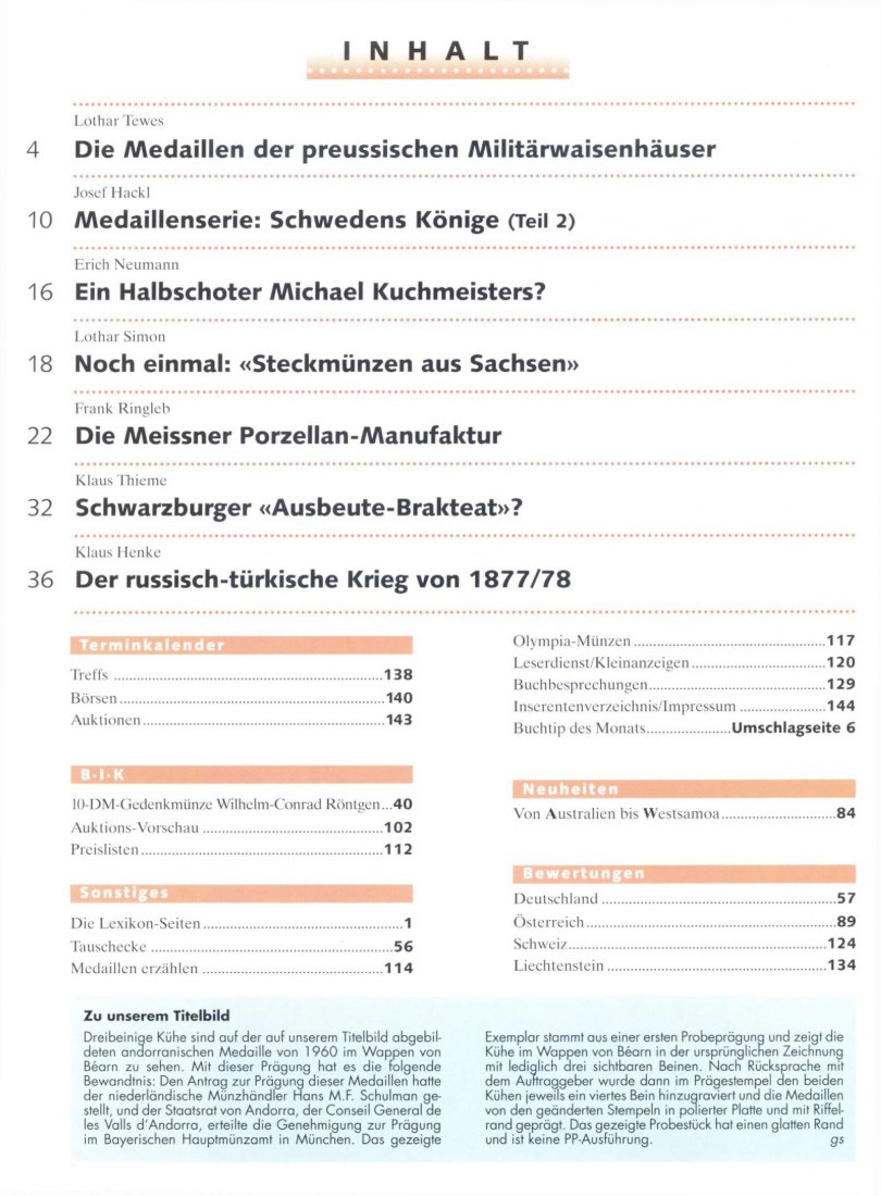  Money Trend 10/1994 - ua. Die Meissner Porzellan-Manufaktur. Münzproben 1924-26   