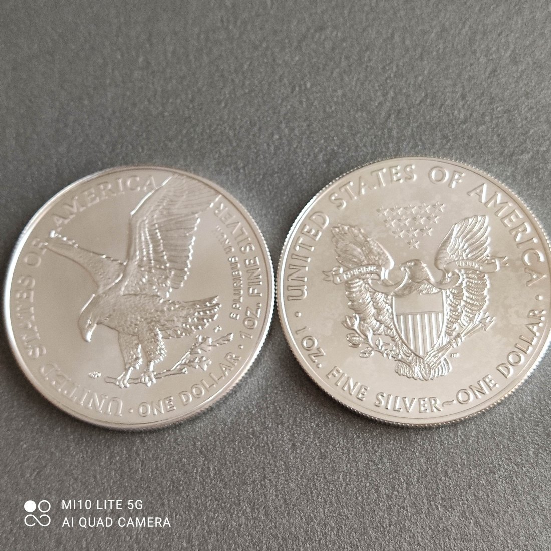  USA 2 x 1 Dollar American Eagle 2021 alt (Typ 1) und neu (Typ 2)   