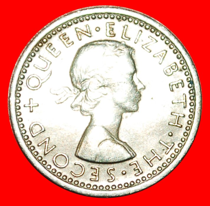  * GEKLEIDET KÖNIGIN: NEUSEELAND ★ 3 PENCE 1957 WAFFE! OHNE VORBEHALT!   