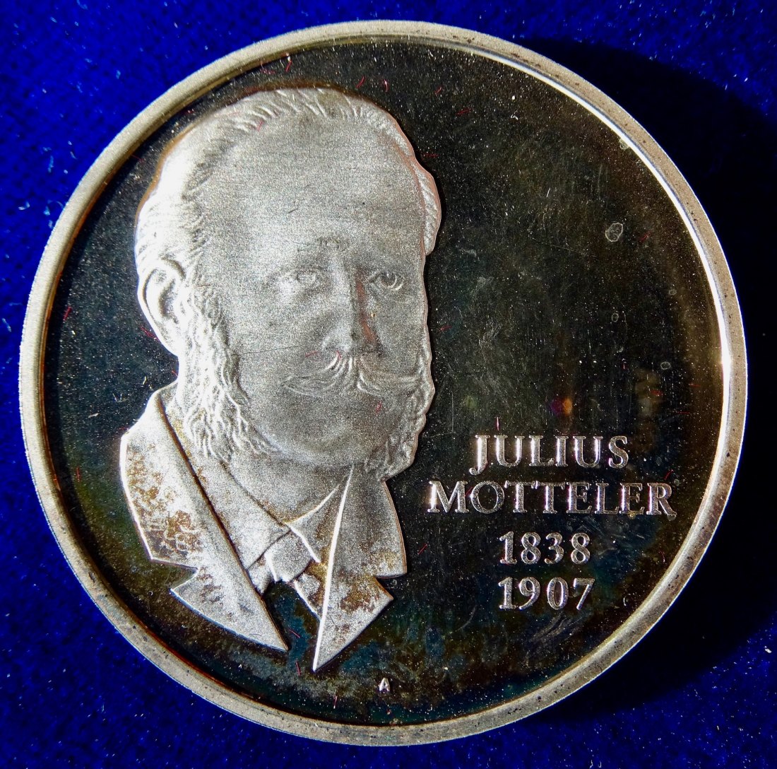  DDR Stasi Silbermedaille 1981 o.J. Julius Motteler 1838 - 1907   
