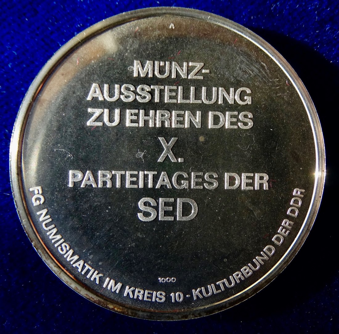  DDR Stasi Silbermedaille 1981 o.J. Julius Motteler 1838 - 1907   