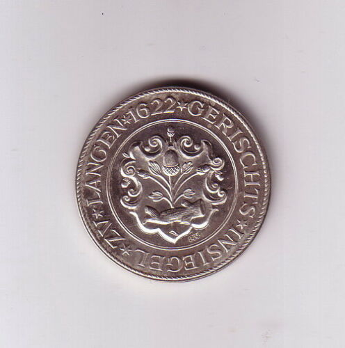  Langen 1622 - 1972 Jubiläum Silber-Medaille in PP.!   