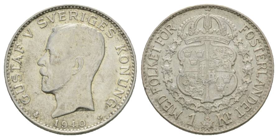  Schweden 1 Krone 1940   