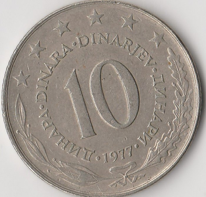 10 Dinar Jugoslawien 1977 (M651)