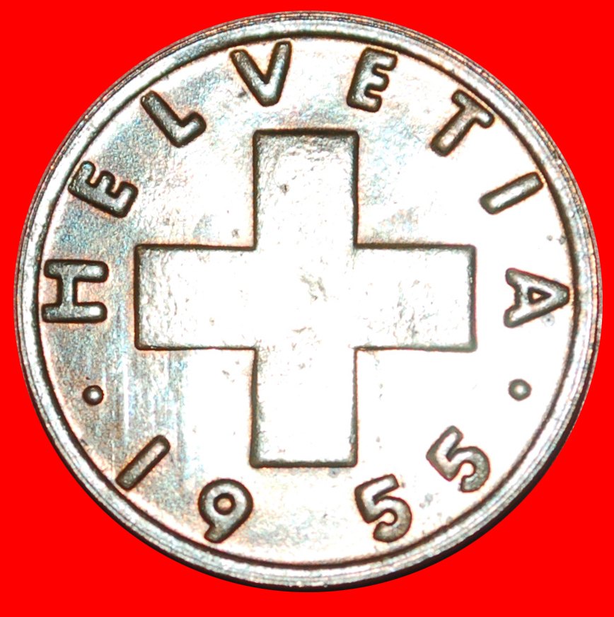 * OAT SPRIG (1948-1974)★ SWITZERLAND★ 2 RAPPEN 1955B! LOW START! ★ NO RESERVE!