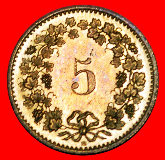  * LIBERTY (1879-2021): SWITZERLAND ★ 5 RAPPEN 1990B MINT LISTRE! LOW START! ★ NO RESERVE!   