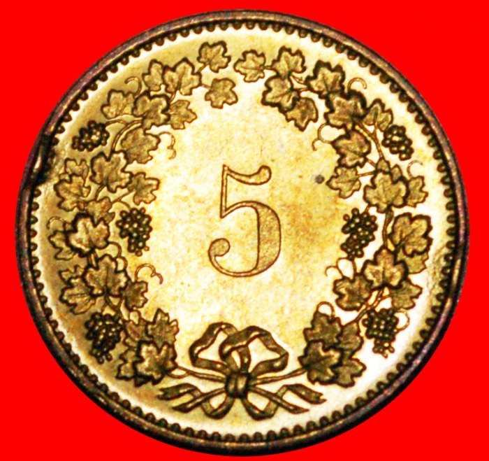  * LIBERTY (1879-2021): SWITZERLAND ★ 5 RAPPEN 1981 MINT LISTRE! LOW START! ★ NO RESERVE!   