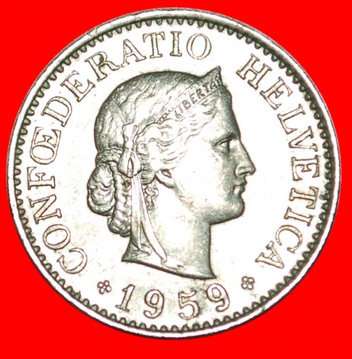 * LIBERTY (1879-2021): SWITZERLAND ★ 10 RAPPEN 1959B! LOW START! ★ NO RESERVE!