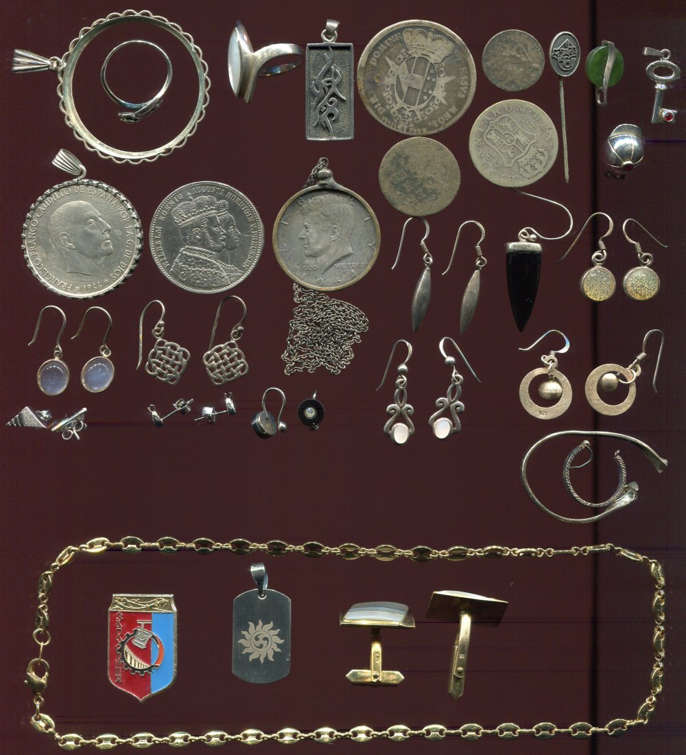 div. Silberschmuck + anderes siehe alle Bilder