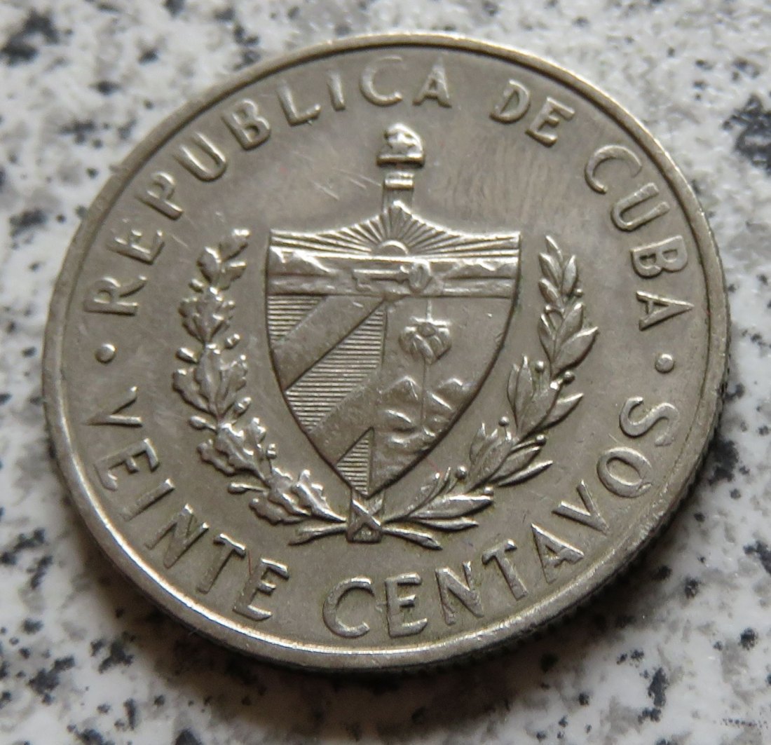  Cuba 20 Centavos 1962   