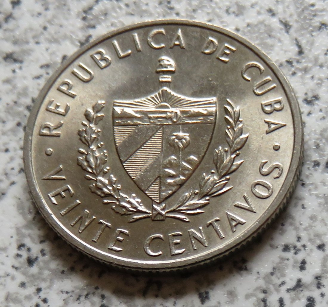  Cuba 20 Centavos 1968, Erhaltung   