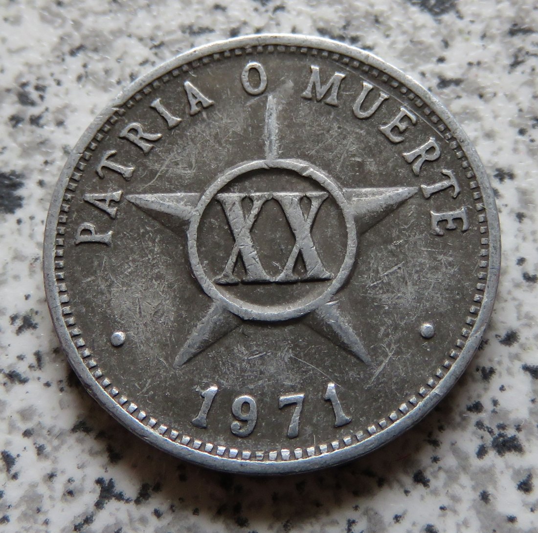  Cuba 20 Centavos 1971   