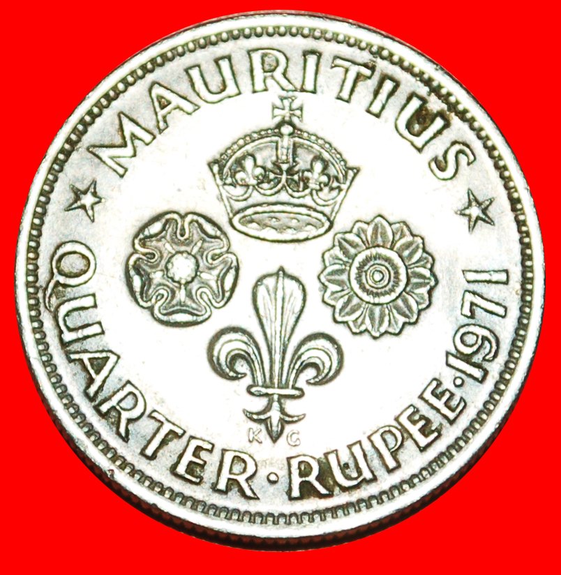 * GROSSBRITANNIEN (1960-1978): MAURITIUS ★ 1/4 RUPEE 1971! OHNE VORBEHALT!