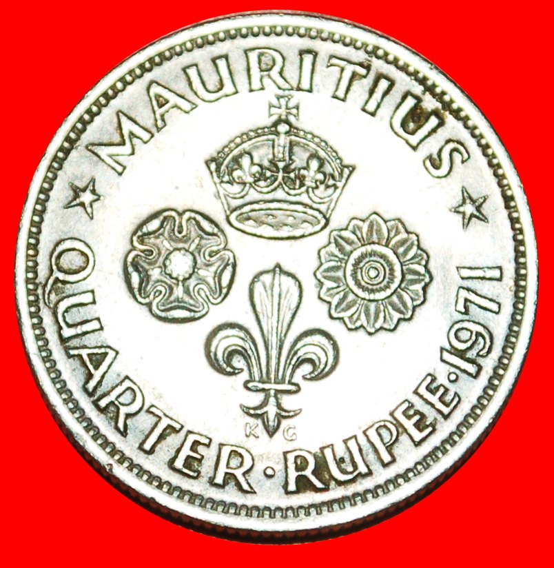  * GROSSBRITANNIEN (1960-1978): MAURITIUS ★ 1/4 RUPEE 1971! OHNE VORBEHALT!   