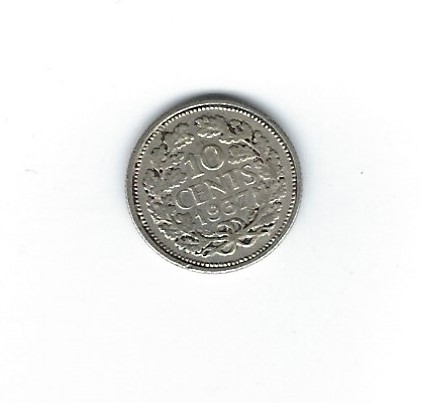  Niederlande 10 Cent 1937   