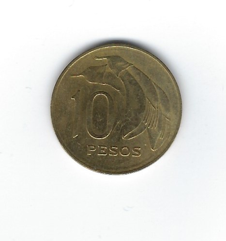  Uruguay 10 Pesos 1968   