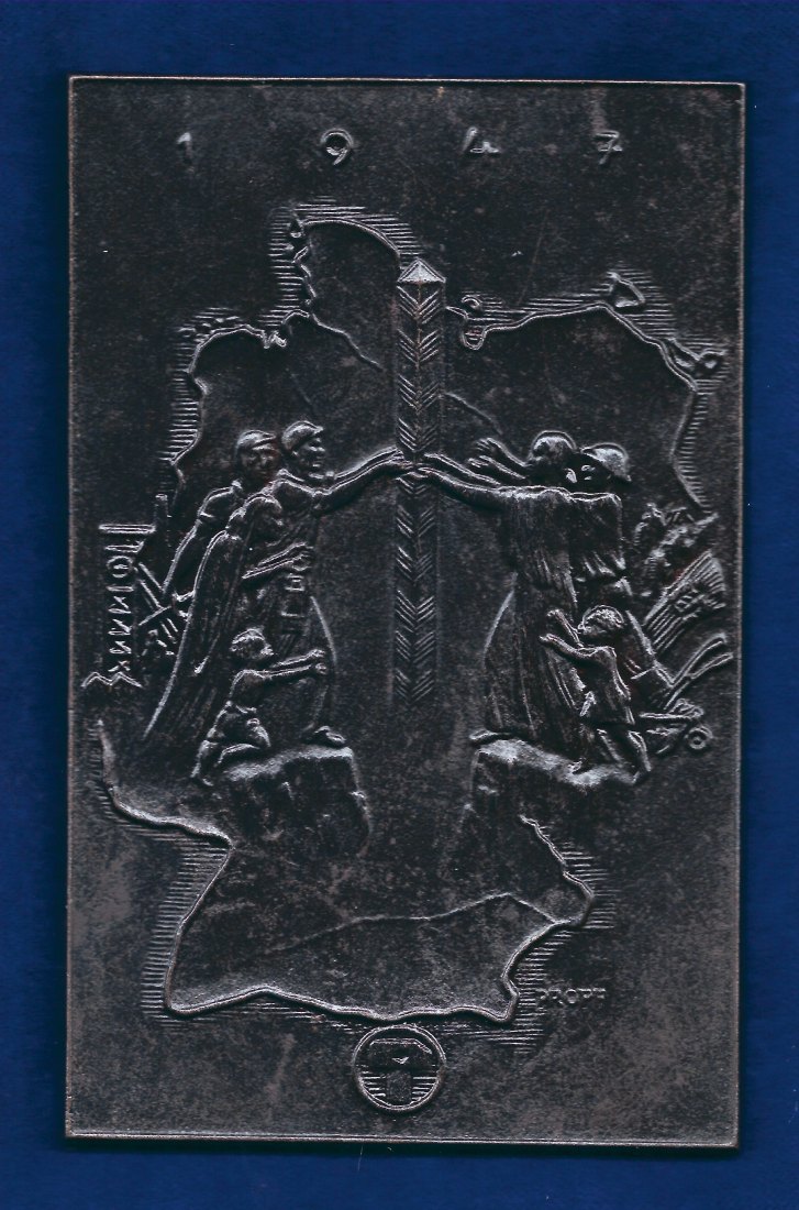  1947 Lauchhammer Eisen- Plakette von Robert Pfropf, Deutsche Teilung   