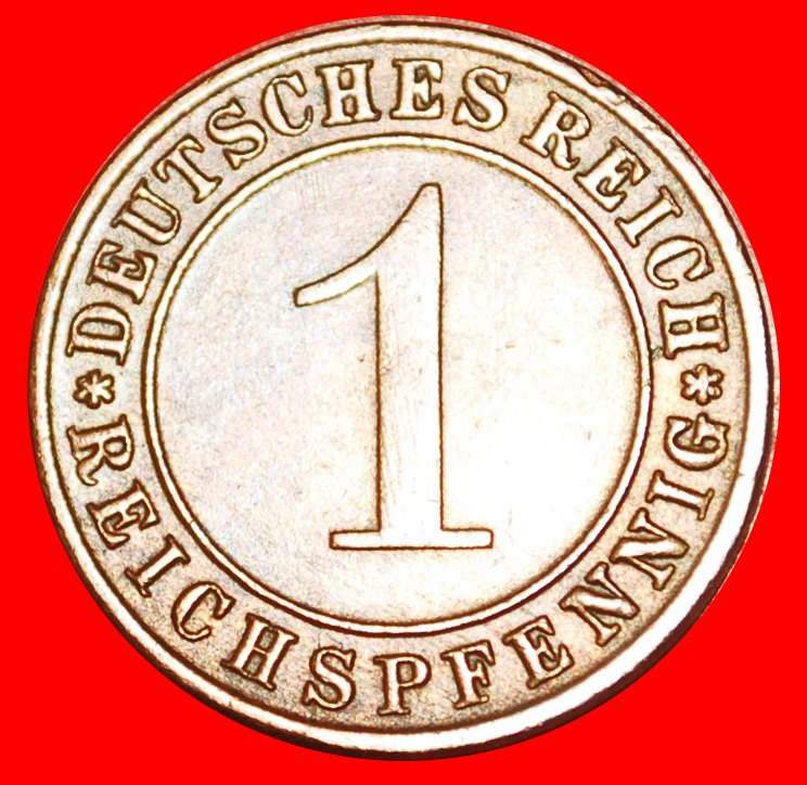  * DRITTES REICH (1933-1945): DEUTSCHLAND ★  1 REICHSPFENNIG 1936D! OHNE VORBEHALT!   